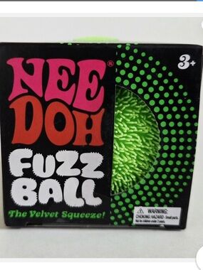 NeeDoh Fuzz Ball - Bright Green Velvet Squeeze 💚